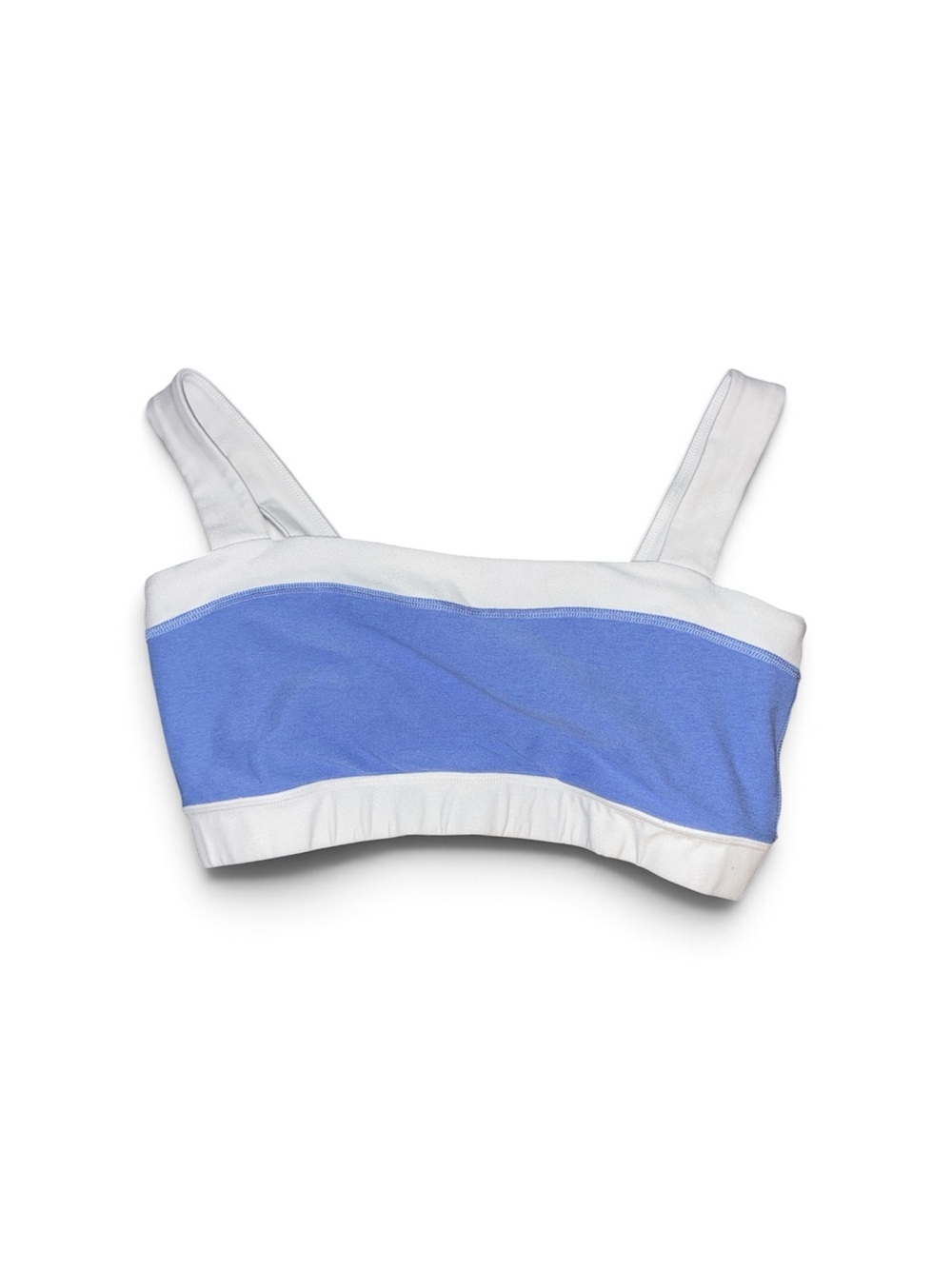 Beyond Yoga Blue & White Sports Bra Tank Top Size L/G Activewear